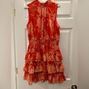 Women's Printed Sleeveless Smocked Neck Dress